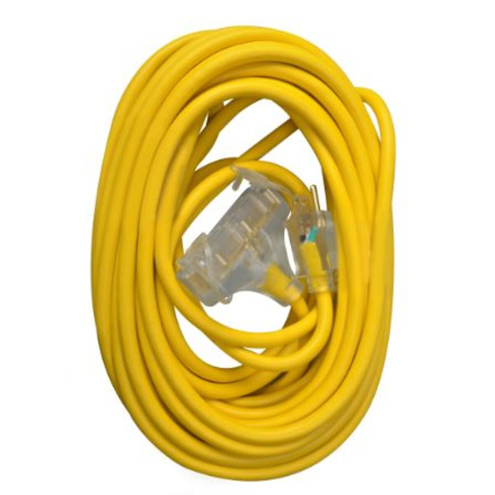 Southwire 12/3 Heavy-Duty SJTW General Purpose 3-Outlet Extension Cord - 50 feet Long from GME Supply